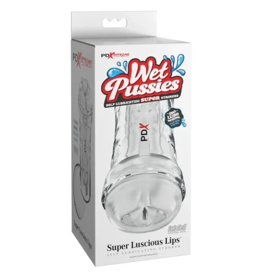Masturbator masculin buze voluptuoase din TPE, transparent