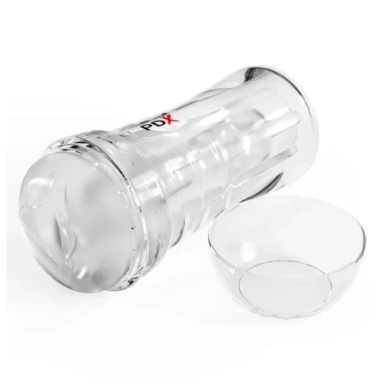 Masturbator masculin buze voluptuoase din TPE, transparent