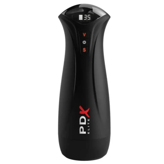 Masturbator cu aspirație și vibrații, material premium