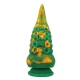 Dildo fantasy din silicon, bicolor verde-galben, 22,5 cm Ø 6 cm