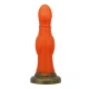 Dildo fantasy din silicon, portocaliu transluc., 18.5 cm Ø 4.5 cm