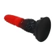 Dildo fantezie Fire Dragon din silicon, roșu-negru, 24,5 cm