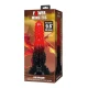 Dildo fantezie Fire Dragon din silicon, roșu-negru, 24,5 cm