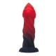 Dildo fantezie Infernal Goliath din silicon, roșu-negru, 25 cm