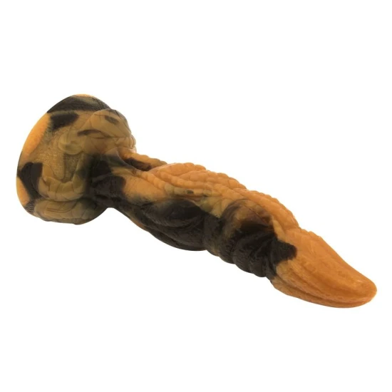 Dildo fantezie Tyrannosaurus din silicon, bicolor, 20.5 cm