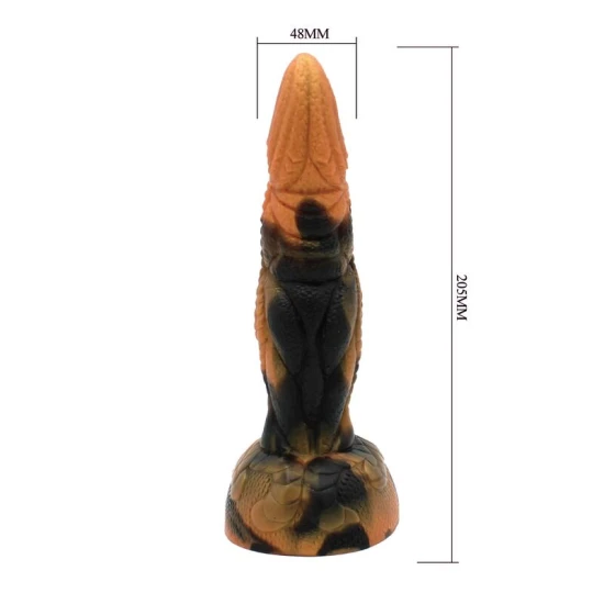 Dildo fantezie Tyrannosaurus din silicon, bicolor, 20.5 cm