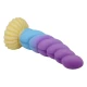 Dildo fantezie Unicorn tricolor din silicon, 22 cm, Ø 5 cm