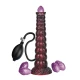 Dildo fantezie gonflabil din silicon, bicolor mov-negru, 29 cm
