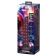 Dildo fantezie gonflabil din silicon, bicolor mov-negru, 29 cm