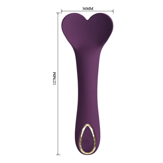 Vibrator reîncărcabil din silicon, mov, 10 funcții