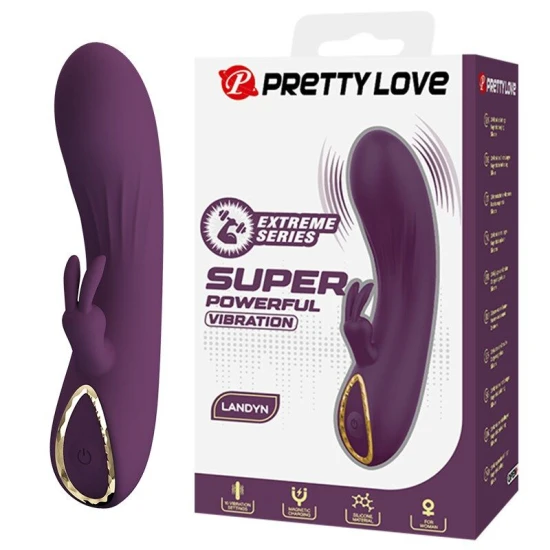 Vibrator Rabbit Reîncărcabil din Silicon, Mov