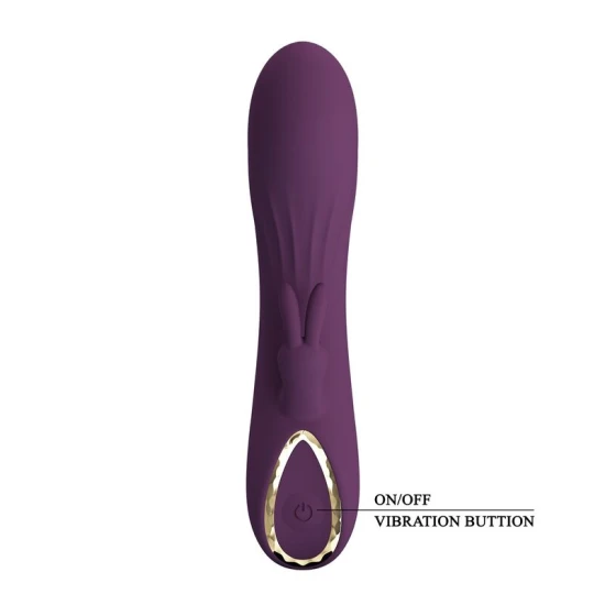 Vibrator Rabbit Reîncărcabil din Silicon, Mov