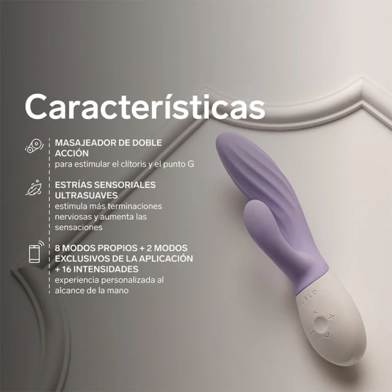 Vibrator dublu pentru G-spot și clitoris din silicon, lavandă