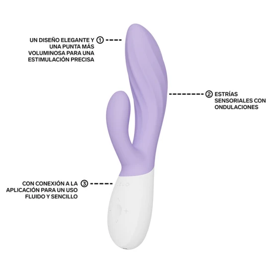 Vibrator dublu pentru G-spot și clitoris din silicon, lavandă