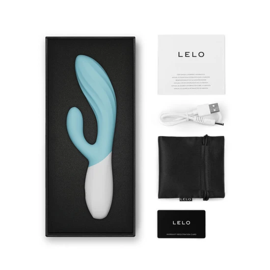 Dublu vibrator pentru G-spot și clitoris din silicon, albastru