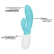 Dublu vibrator pentru G-spot și clitoris din silicon, albastru