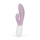 Vibrator dublu G-spot și clitoris din silicon, lavandă