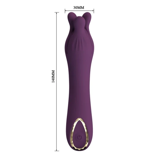 Vibrator reîncărcabil Lunao din silicon, mov