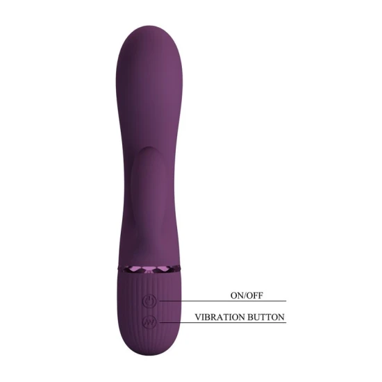 Vibrator Rabbit Reîncărcabil din Silicon, Mov, 10 Funcții