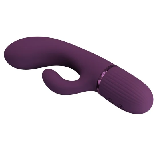 Vibrator Rabbit Reîncărcabil din Silicon, Mov, 10 Funcții