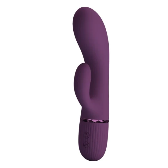 Vibrator Rabbit Reîncărcabil din Silicon, Mov, 10 Funcții