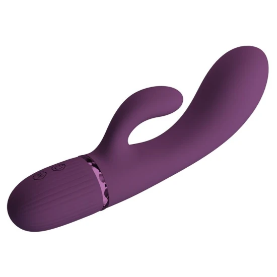 Vibrator Rabbit Reîncărcabil din Silicon, Mov, 10 Funcții