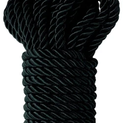 Frânghie deluxe din mătase tip silk, neagră, 9.75 m
