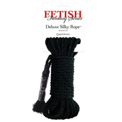 Frânghie deluxe din mătase tip silk, neagră, 9.75 m
