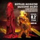 Dildo fantezie Minotaur din silicon, roșu și negru, 21 cm