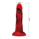 Dildo fantezie Minotaur din silicon, roșu și negru, 21 cm