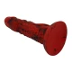 Dildo fantezie Minotaur din silicon, roșu și negru, 21 cm