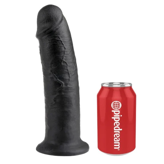 Dildo realist negru din cauciuc, 25 cm