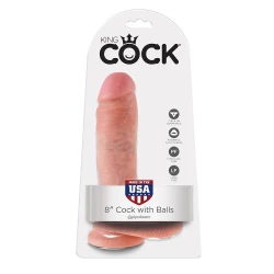 Dildo realist din cauciuc, culoarea pielii, 20.3 cm