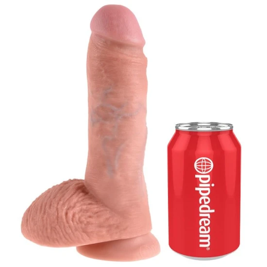 Dildo realist din cauciuc, culoarea pielii, 20.3 cm