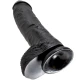 Dildo realist negru din cauciuc, 25,4 cm