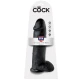 Dildo realist negru cu ventuză și bile, 30,48 cm