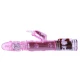 Vibrator Bunny Roz din Silicon, Reîncărcabil USB