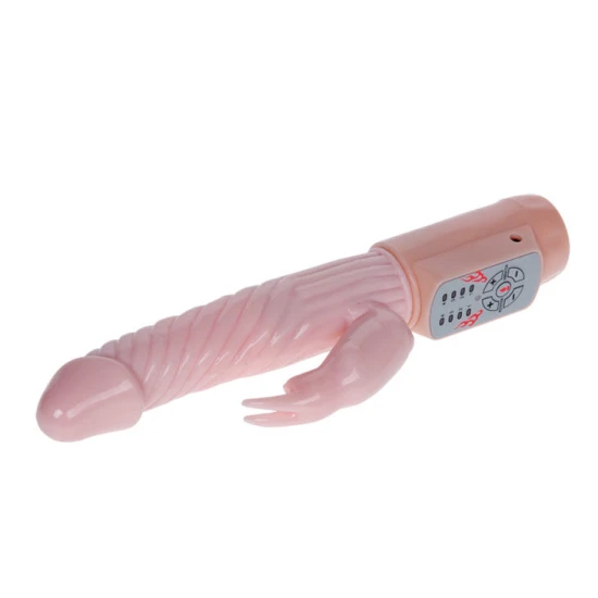 Vibrator Fire Bunny rotativ cu sistem termic, roșu