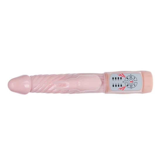 Vibrator Fire Bunny rotativ cu sistem termic, roșu