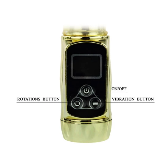 Vibrator Rabbit Siberia Passion Gold din silicon și TPE, auriu
