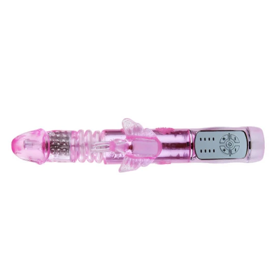 Vibrator Rabbit Throbbing Butterfly din silicon și TPE