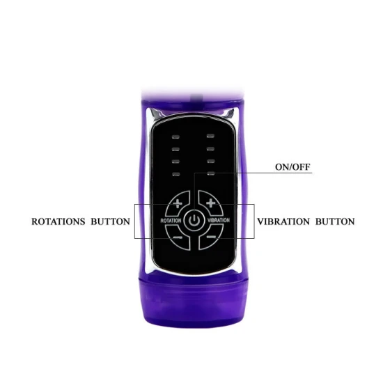 Vibrator Rabbit Butterfly Prince din silicon și TPE, roșu