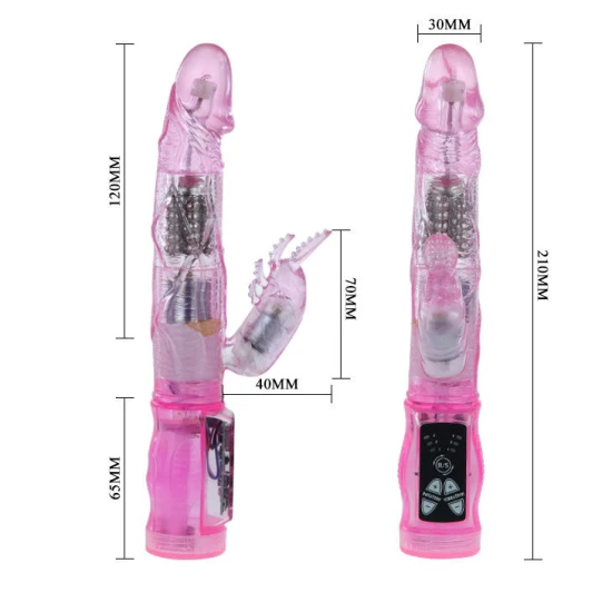 Vibrator Rabbit Intimate Lover din gelatin, lila, universal