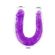 DILDO DUBLĂ - Tip Produs Model, Liliac - Jelly flexibil