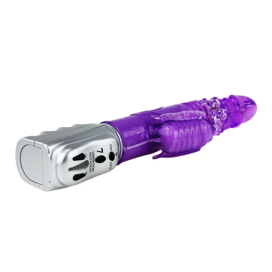 Vibrator rotativ și oscilant din TPR, roz, 29.5 cm