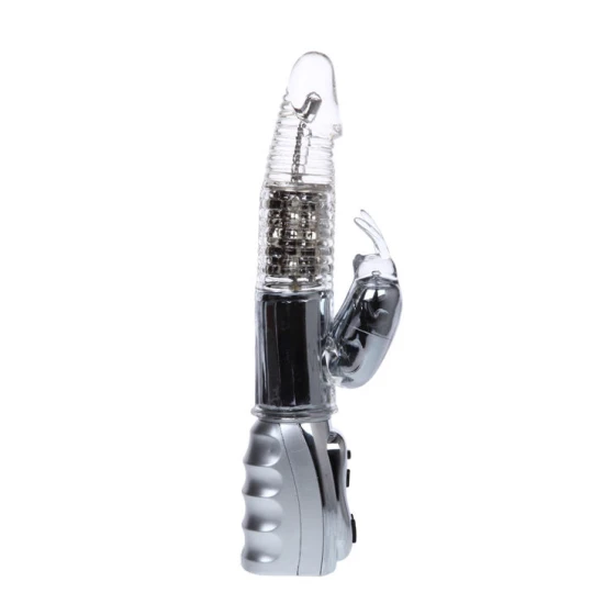 Vibrator rotativ cu biluțe metalice din TPR, 26.5 cm