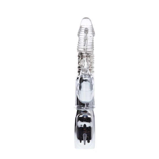 Vibrator rotativ cu biluțe metalice din TPR, 26.5 cm