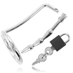 Inel Testicular Metalic - Cu Dop Uretral, Metal, Mărime Unică