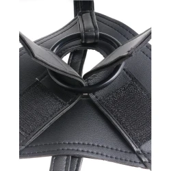 Harness cu penis realist din cauciuc, negru, universal