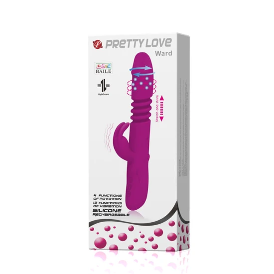 Vibrator Ward Rabbit U&Down din silicon, roz, universal